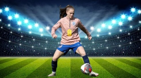 Jess Hames kick to football