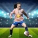 Jess Hames kick to football