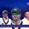 Michael Clarke captaincy record in Test and ODI cricket featuring Australian captain Michael Clarke in Test jersey with stadium background.