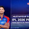Mustafizur Rahman IPL 2026 Price