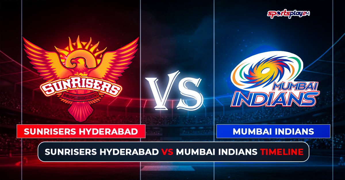 sunrisers hyderabad vs mumbai indians timeline