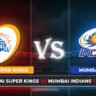 Chennai Super Kings vs Mumbai Indians Timeline