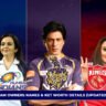 IPL Team Owners’ Names & Net Worth Details featuring Nita Ambani (Mumbai Indians), Shah Rukh Khan (Kolkata Knight Riders), and Preity Zinta (Punjab Kings) with updated net worth details for 2026.