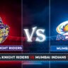 Kolkata Knight Riders vs Mumbai Indians Timeline