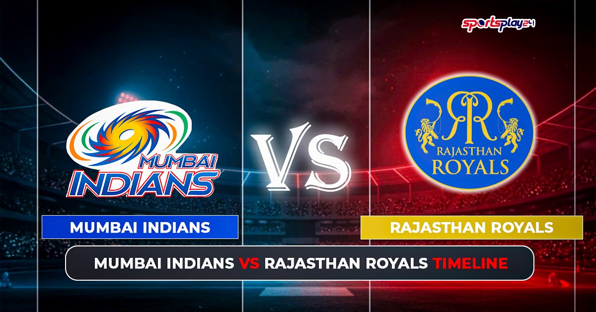 mumbai indians vs rajasthan royals timeline