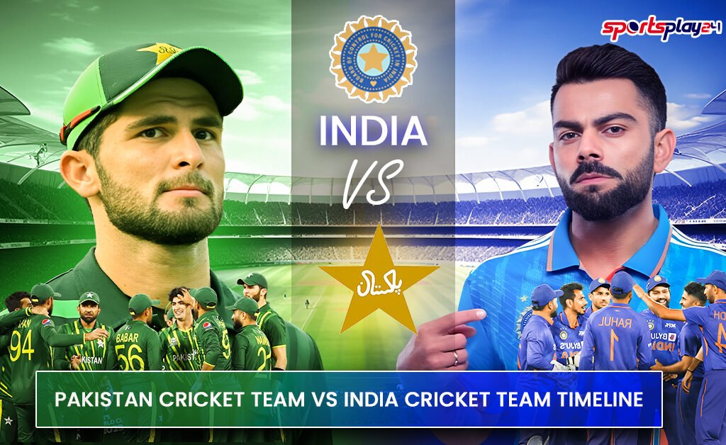 pakistan cricket team vs india cricket team timeline