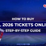 How to buy IPL 2026 tickets online step-by-step guide showing match tickets and booking process for IPL 2026 matches.
