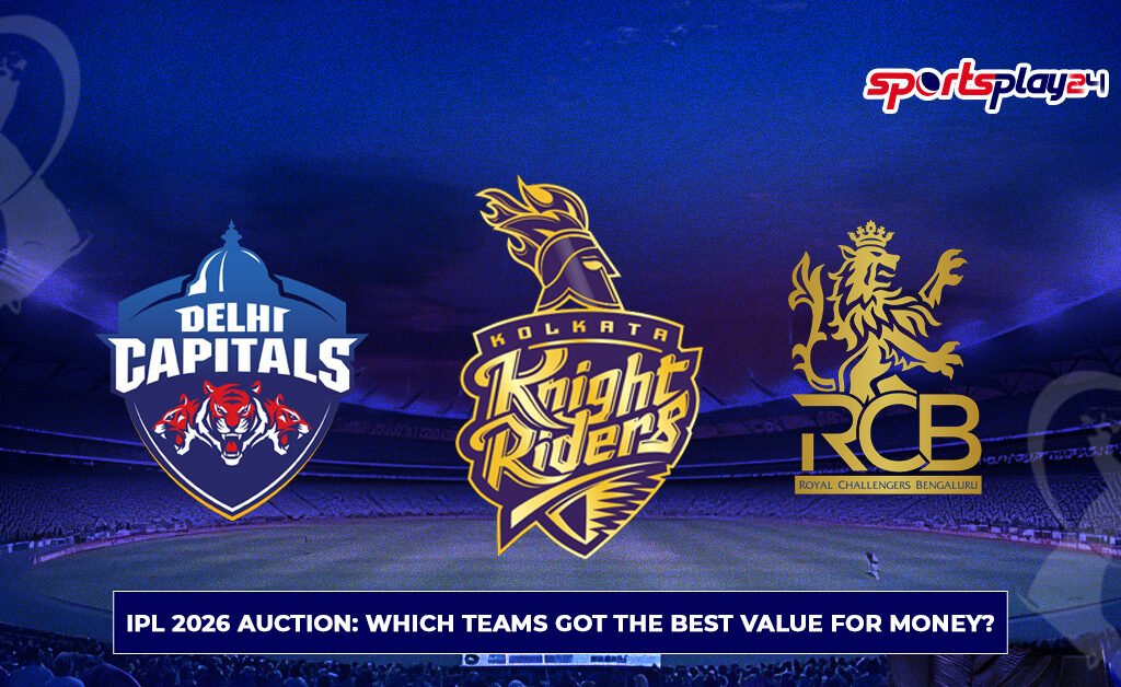 IPL 2026 auction analysis showing Delhi Capitals, Kolkata Knight Riders, and Royal Challengers Bengaluru as teams with best value for money picks.